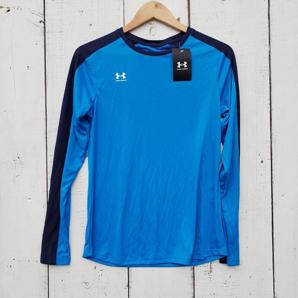 Under Armour Men's Blue Fitted Long Sleeve T-Shirt Size S NEW